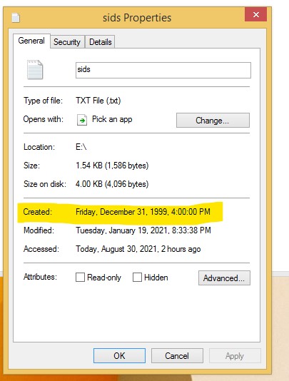 changed timesamp 